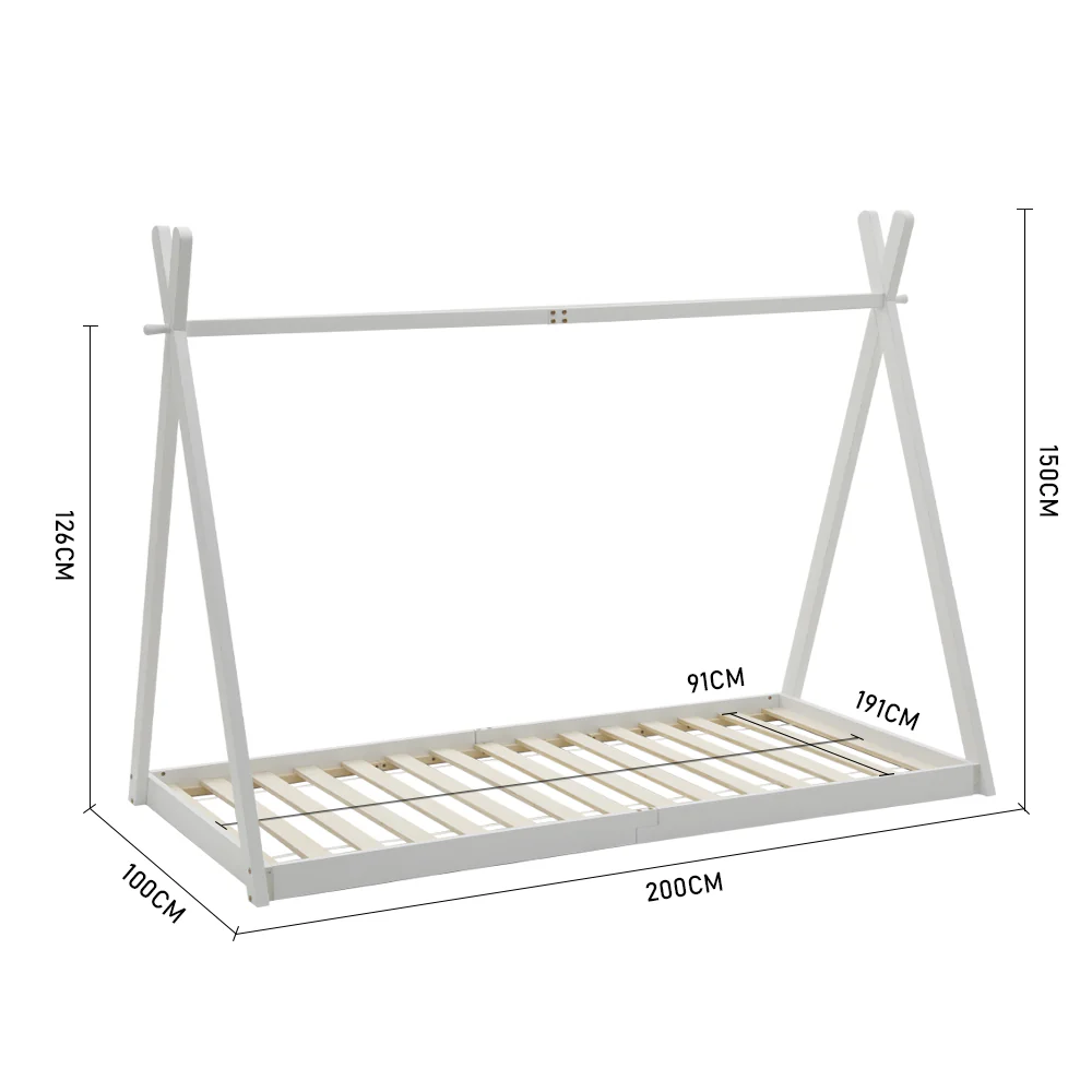 Livingandhome Low Base Montessori Kids Floor Bed - Image 3