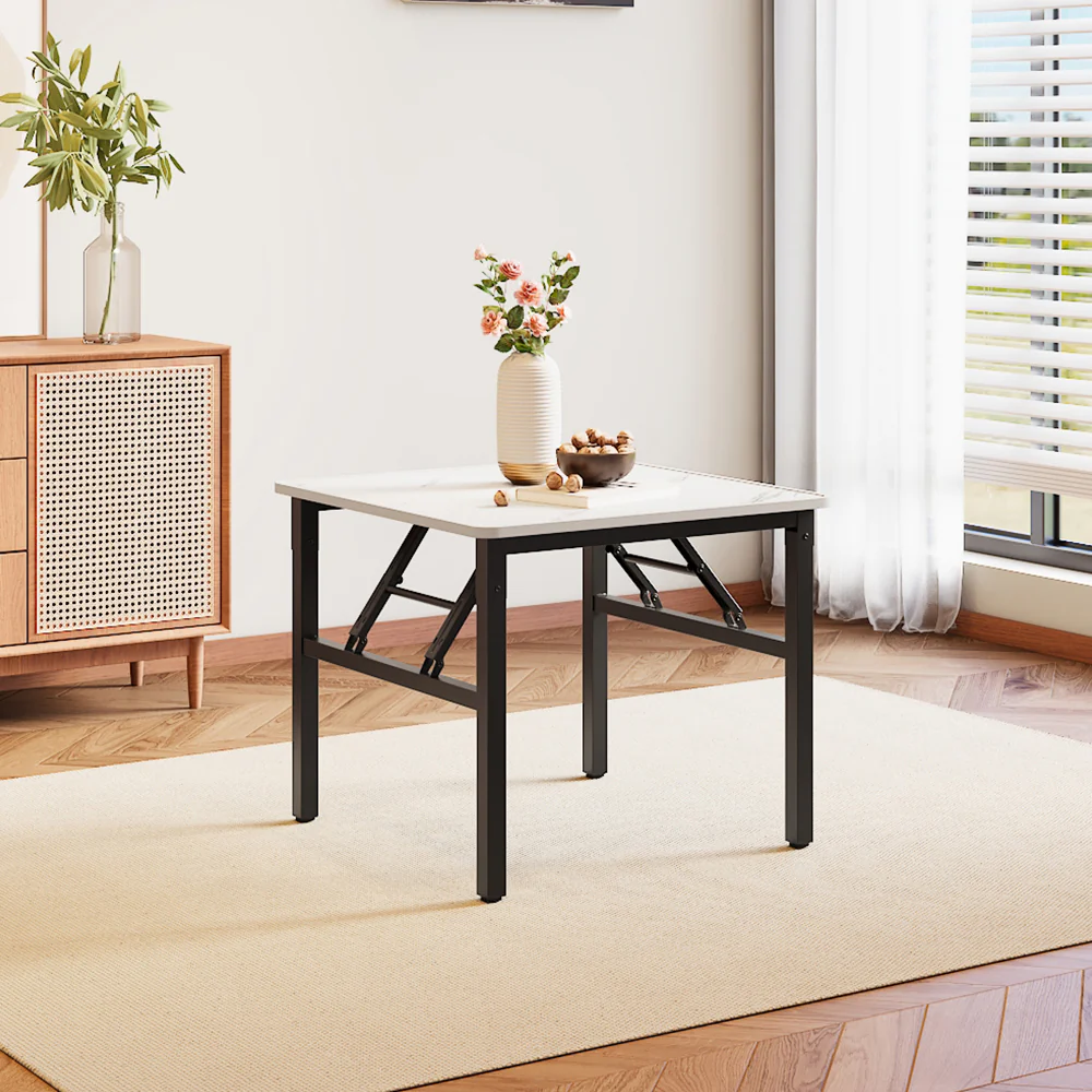 Livingandhome Marble Effect Folding Coffee Table - Image 2