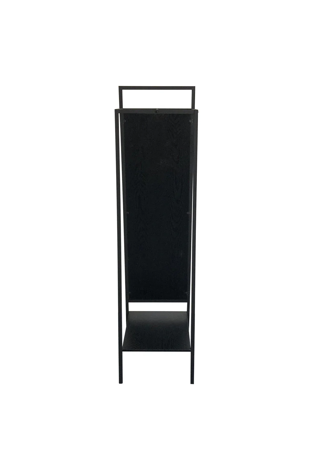 Livingandhome Metal Floor Mirror with Coat Rack Black - Image 3