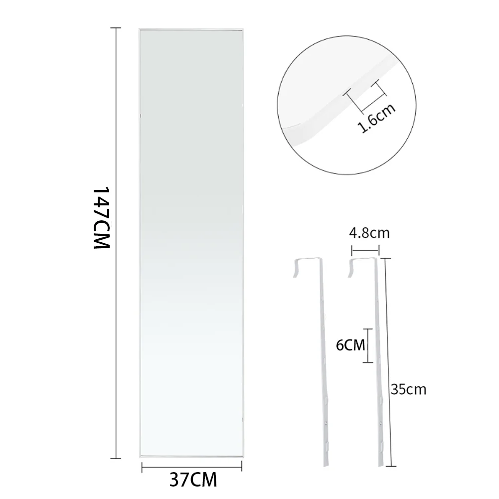 Livingandhome Metal Frame Over The Door Full Length Mirror - Image 8