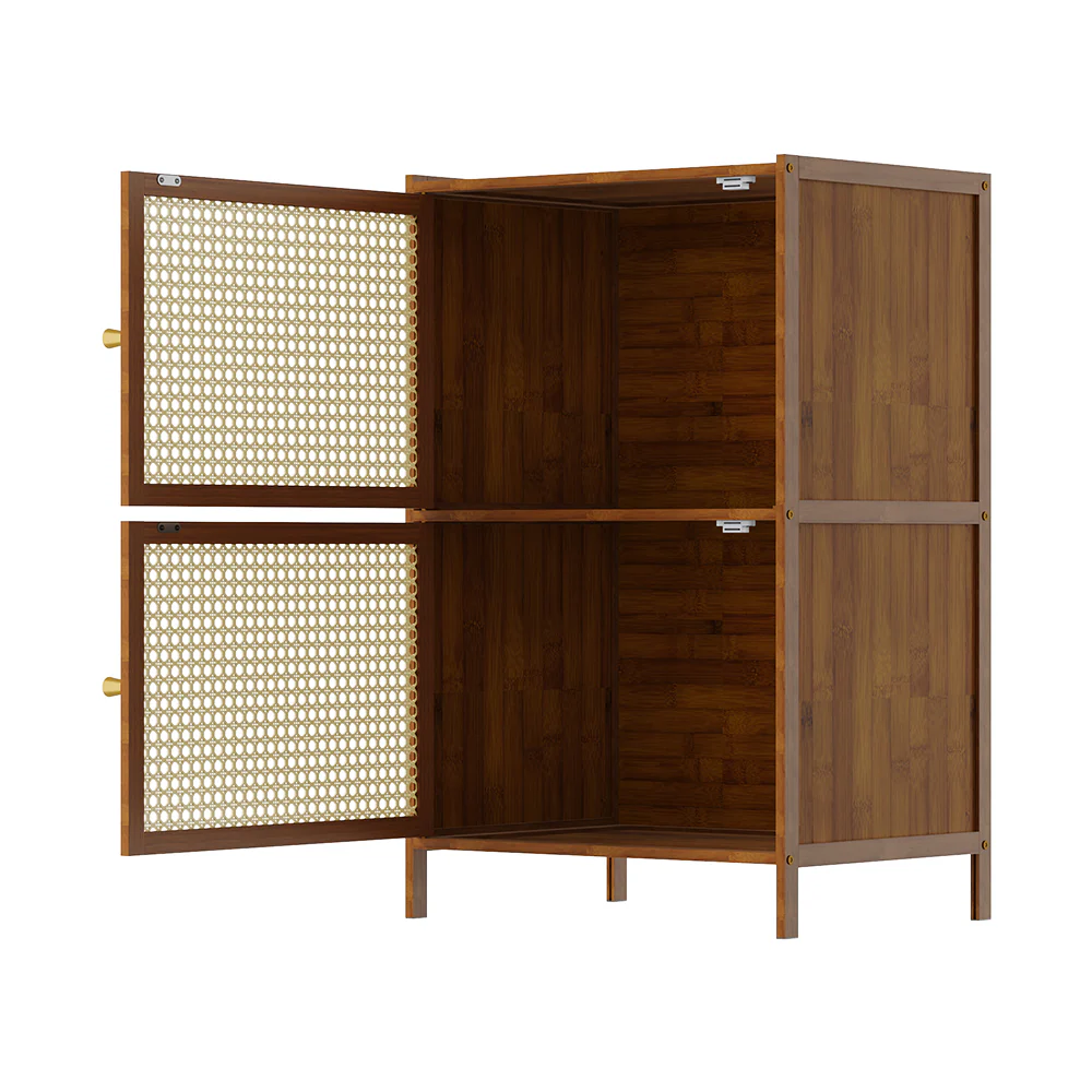 Livingandhome Minimalist Bamboo Storage Bookcase - Image 2