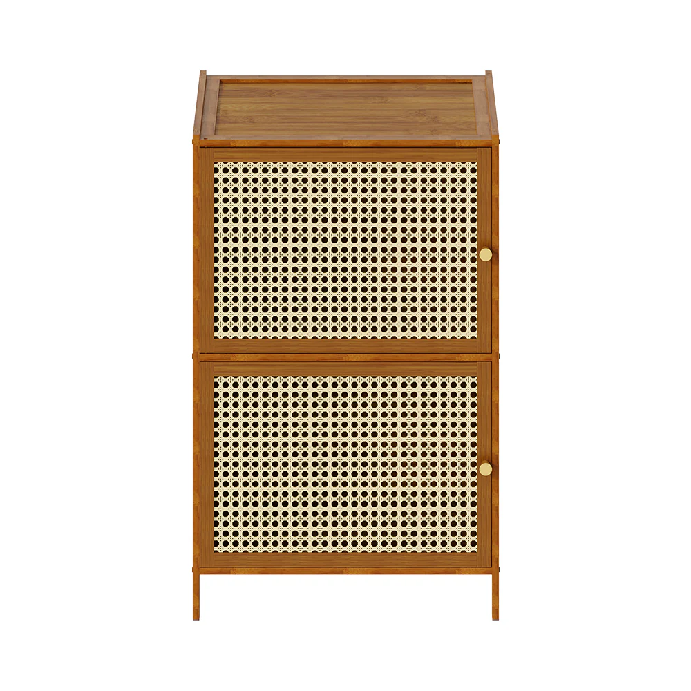 Livingandhome Minimalist Bamboo Storage Bookcase - Image 4