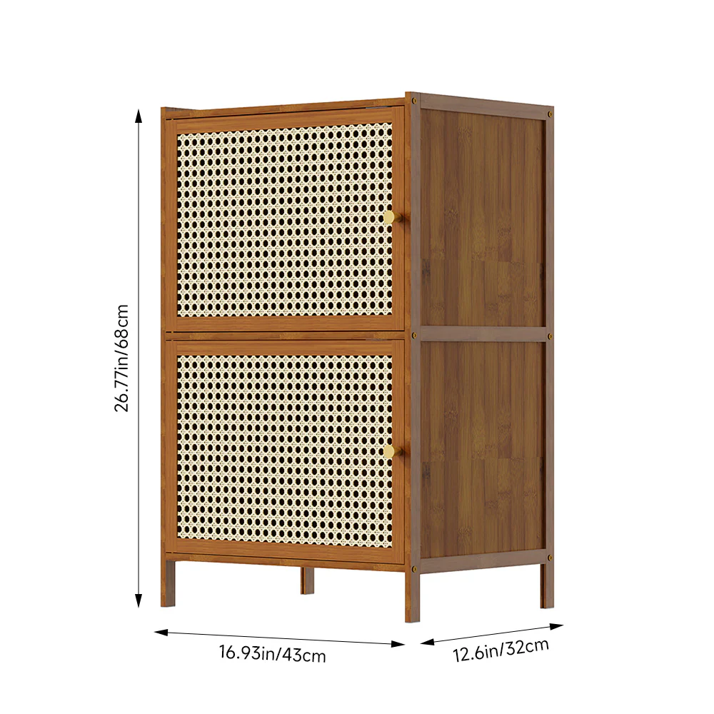 Livingandhome Minimalist Bamboo Storage Bookcase - Image 5