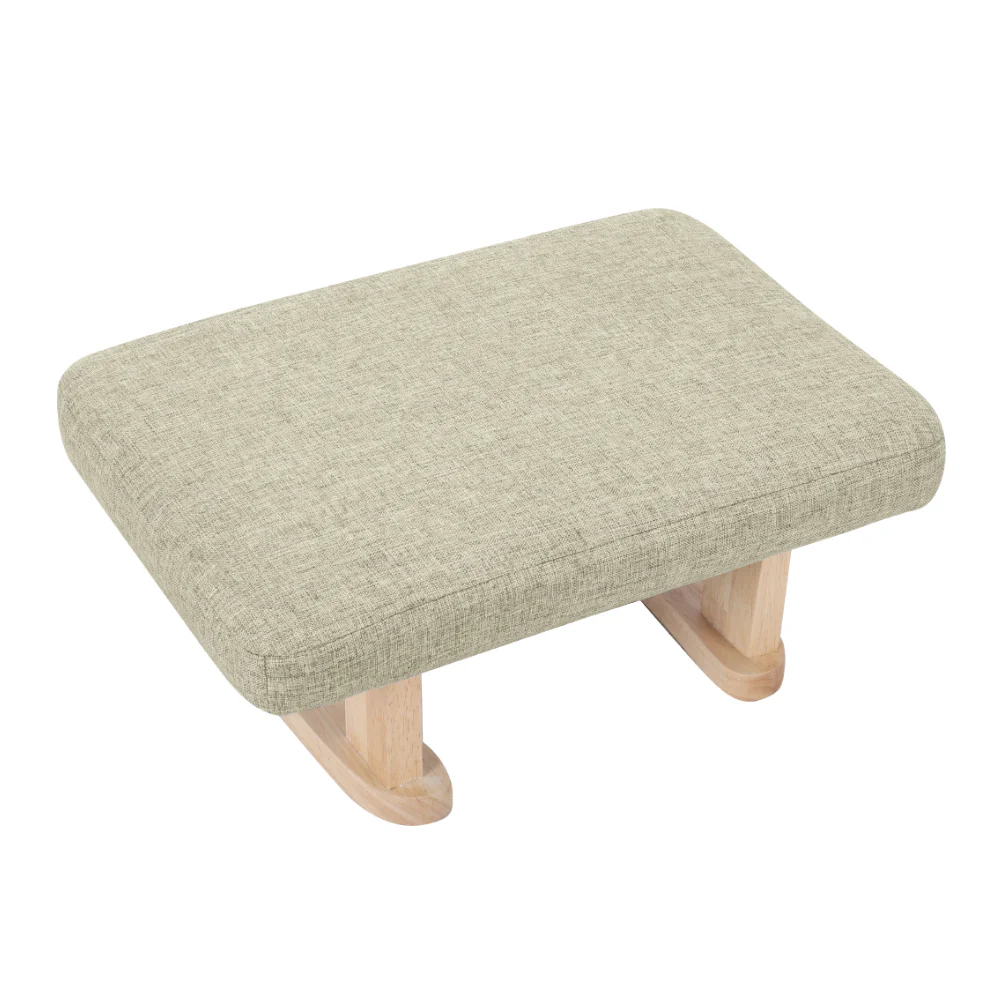 Livingandhome Minimalist Linen Footstool Seat - Image 3