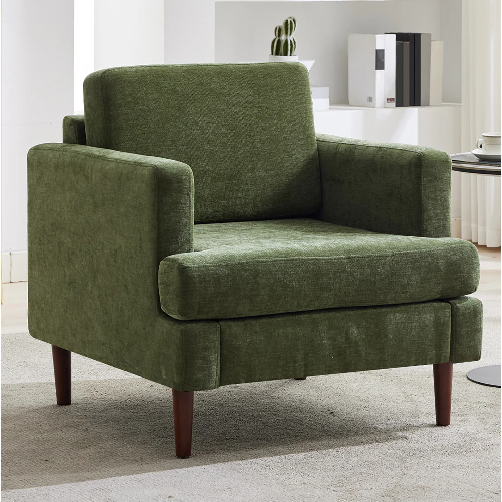 Livingandhome Minimalist Mid-Century Accent Armchair