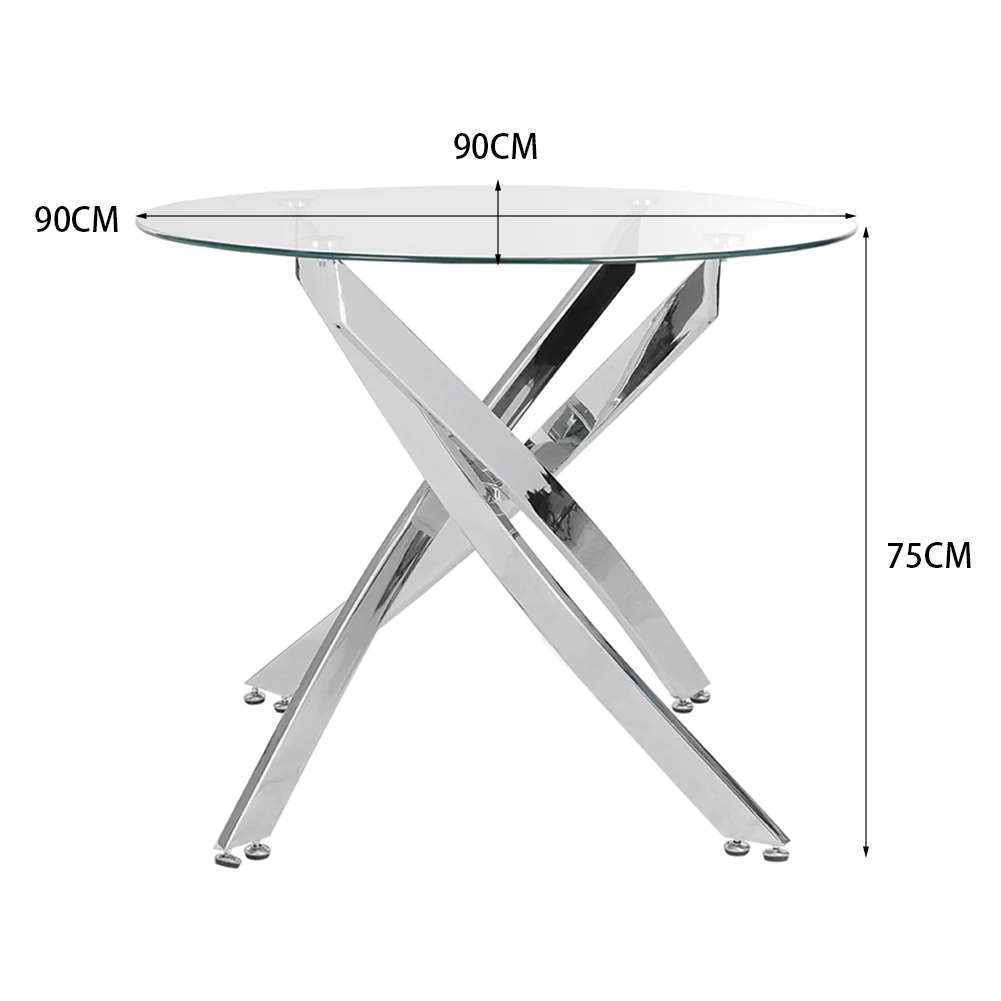 Livingandhome Minimalist Tempered Glass Coffee Table - Image 4