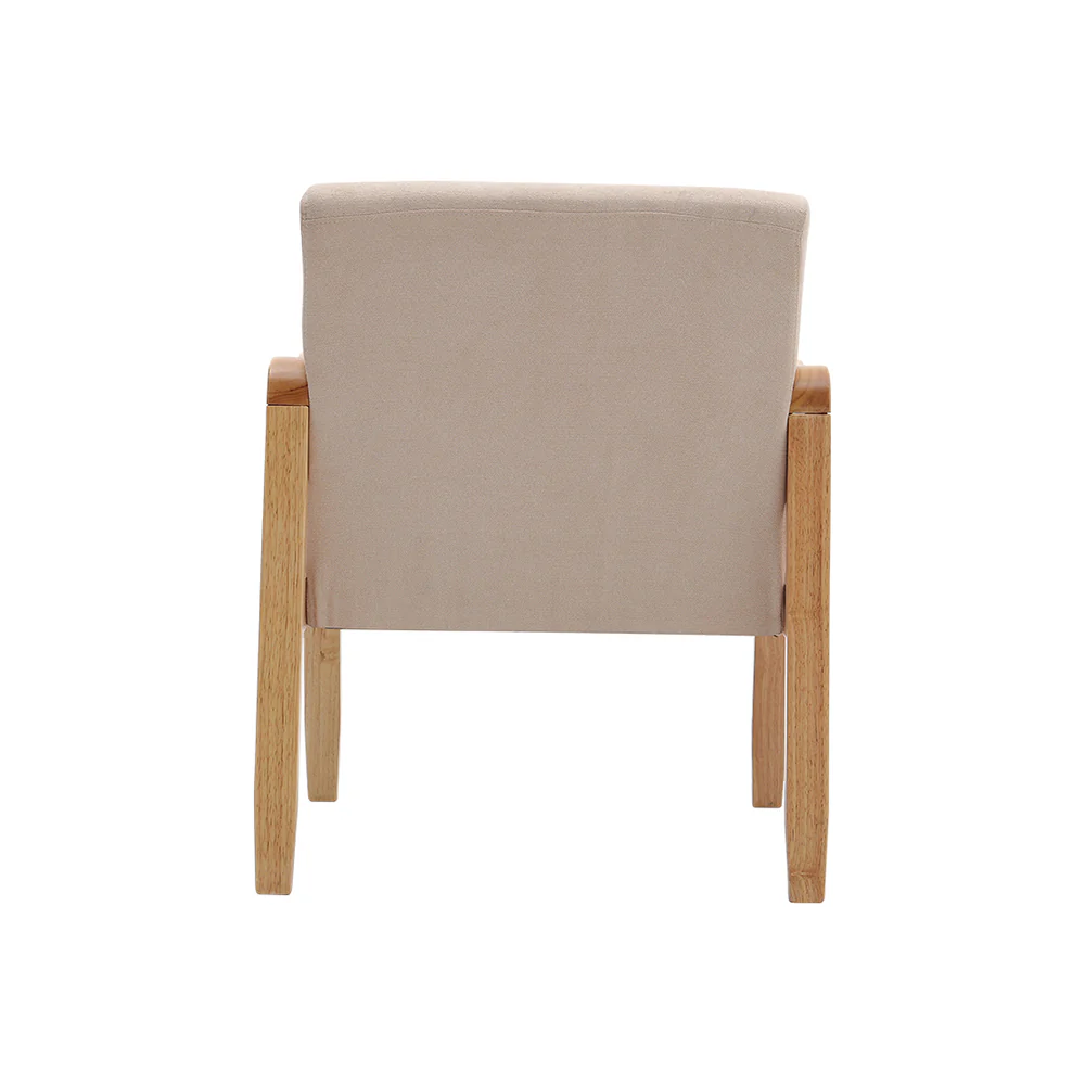 Livingandhome Minimalist Wooden Frame Accent Armchair - Image 5