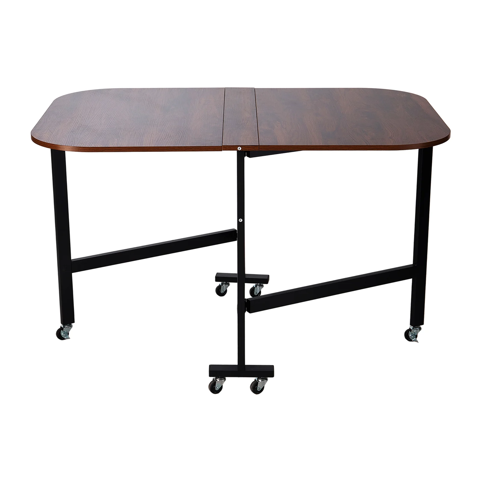 Livingandhome Mobile Drop Leaf Table with Storage Wheels - Image 6