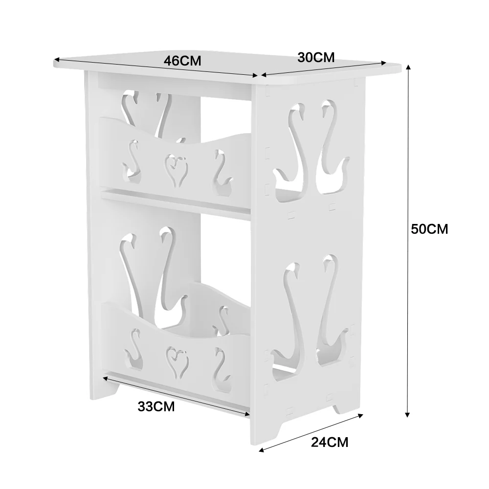 Livingandhome Modern 2-Tier Small Side Table - Image 3