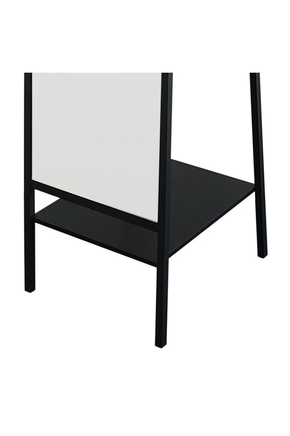 Livingandhome Modern Arched Metal Floor Mirror Black - Image 2