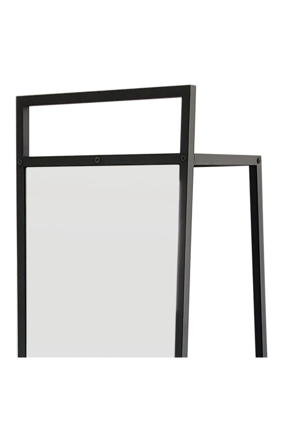 Livingandhome Modern Arched Metal Floor Mirror Black - Image 3