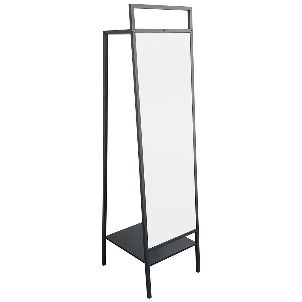 Livingandhome Modern Arched Metal Floor Mirror Black - Image 4