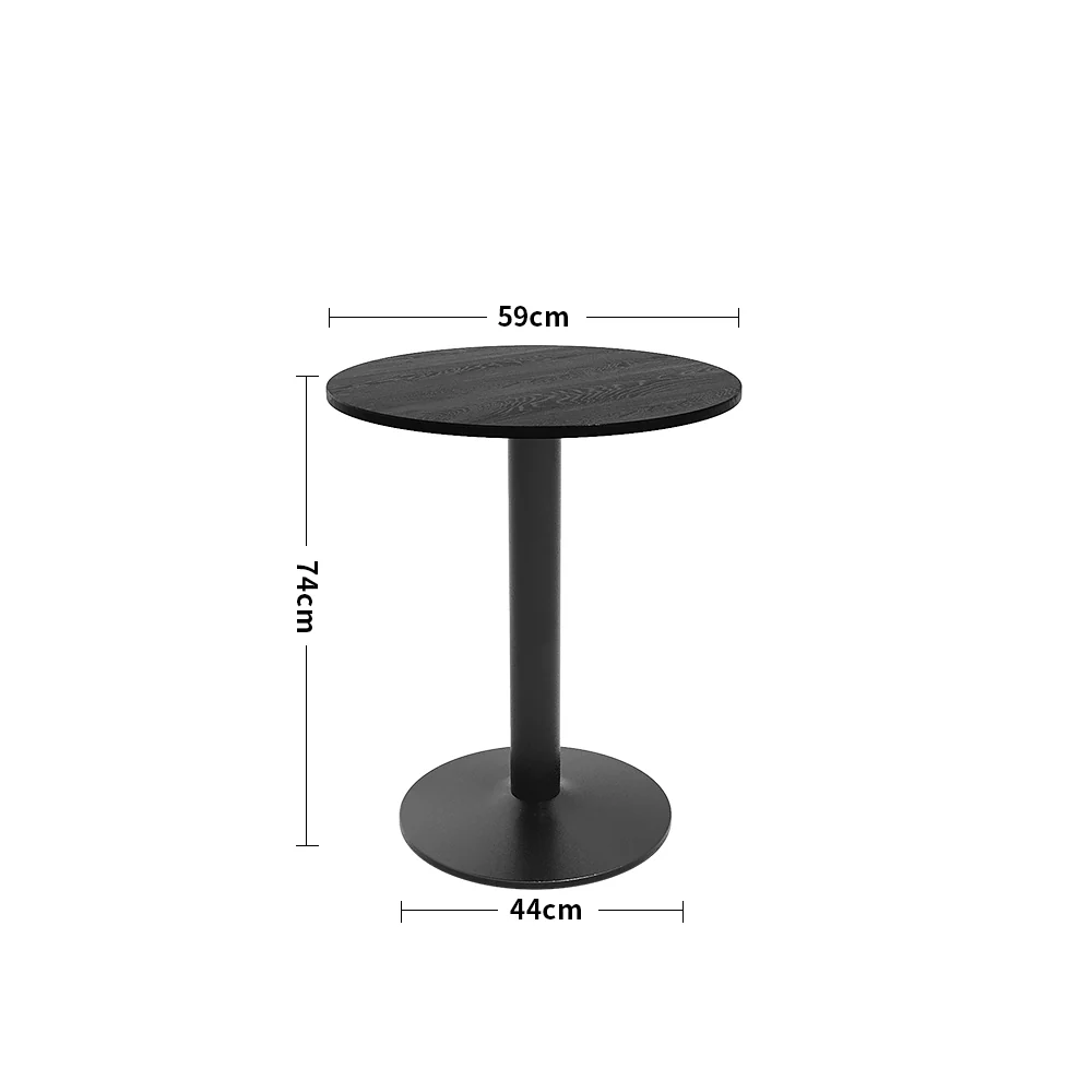 Livingandhome Modern Black Round Bistro Table - Image 4