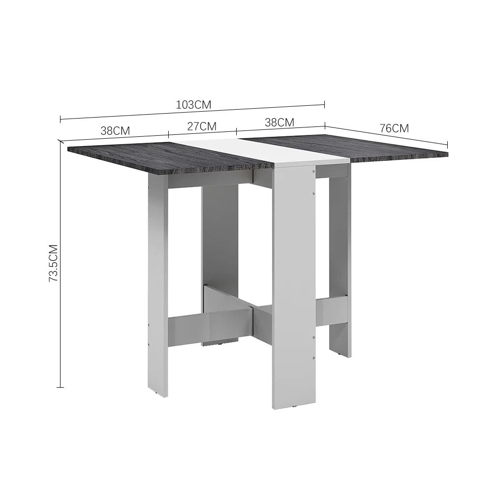 Livingandhome Modern Drop Leaf Dining Table - Image 3