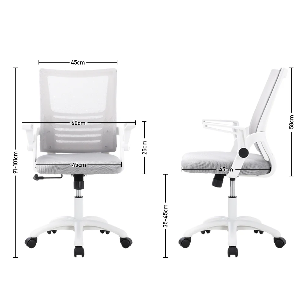 Livingandhome Modern Office Chair with Padded Seat and Mesh - Image 2