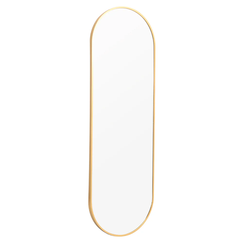 Livingandhome Modern Oval Metal Full Length Wall Mirror - Image 4