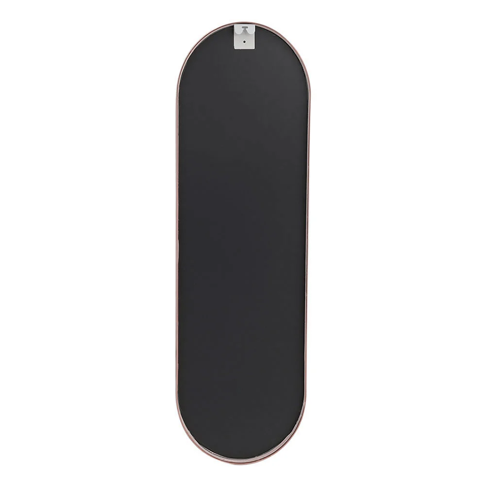 Livingandhome Modern Oval Metal Full Length Wall Mirror Rose Gold - Image 4