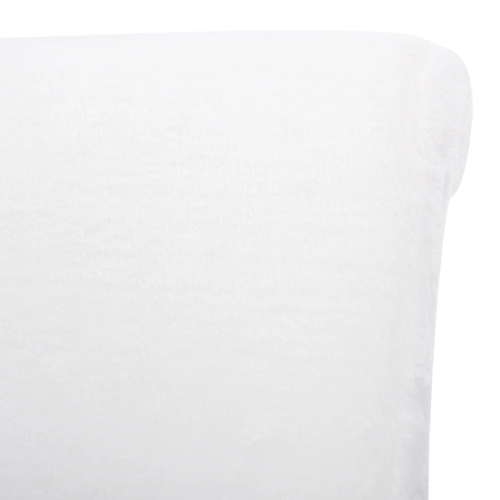 Livingandhome Modern Plush Upholstered Dressing Table Chair With White Legs - Image 2