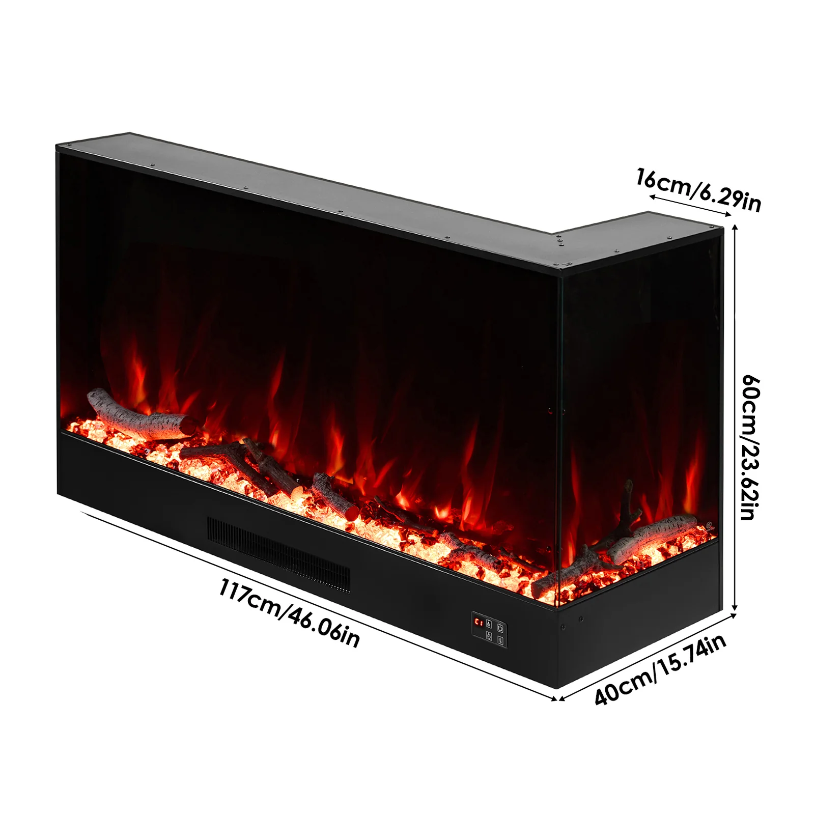 Livingandhome Modern Recessed Electric Fireplace With Remote - Image 10