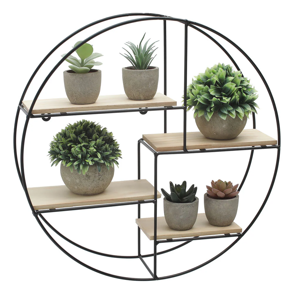 Livingandhome Modern Round Floating Decorative Wall Shelf - Image 4