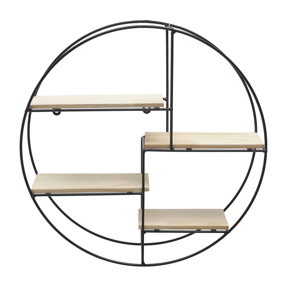 Livingandhome Modern Round Floating Decorative Wall Shelf - Image 7