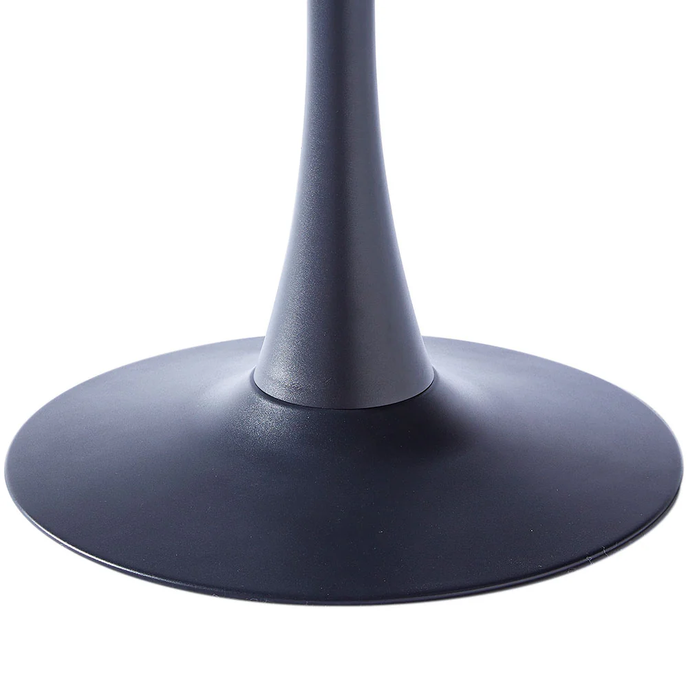 Livingandhome Modern Round Wooden Table with Metallic Base - Image 4