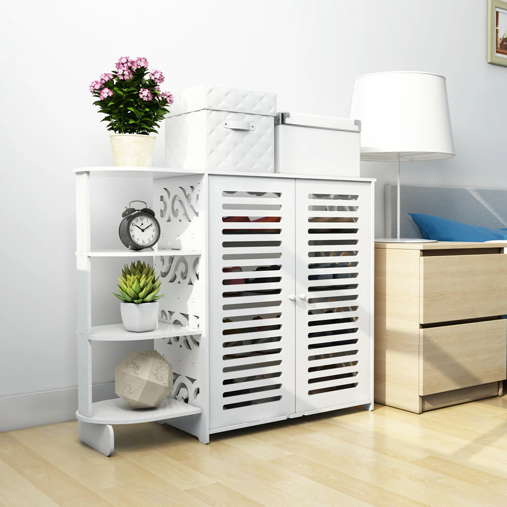 Livingandhome Modern Shoe Cabinet Storage Shelf for Entryway
