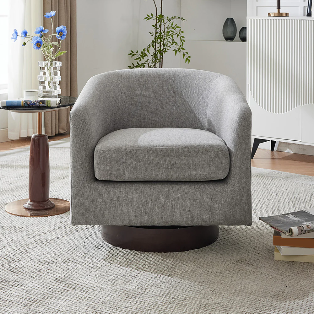 Livingandhome Modern Swivel Accent Armchair - Image 2