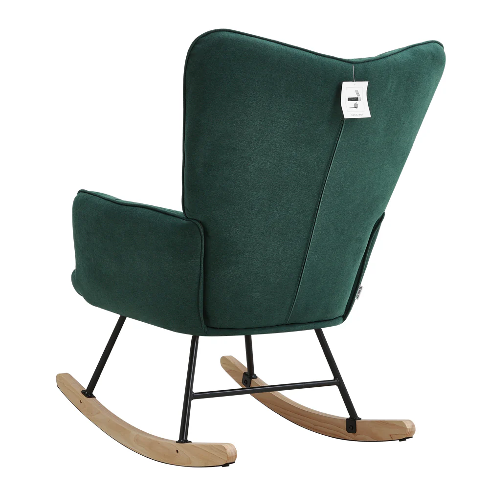 Livingandhome Modern Tufted Upholstered Rocking Chair - Image 5