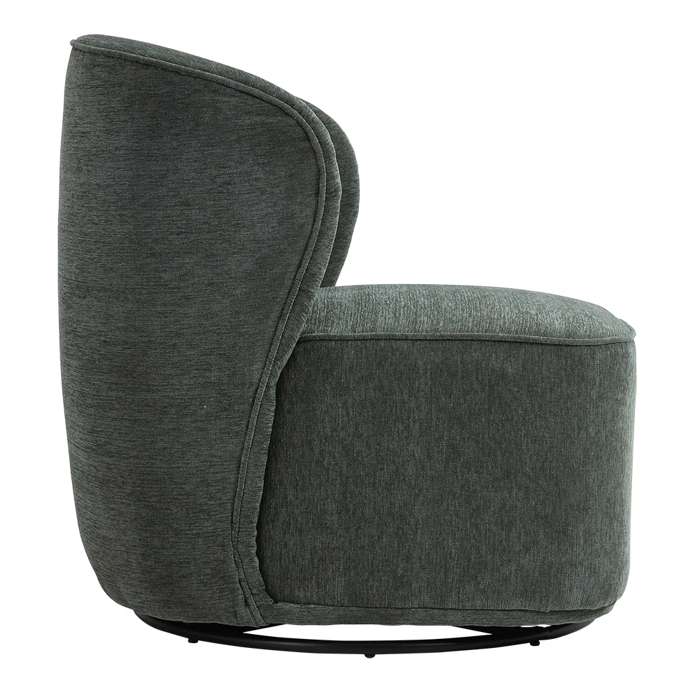 Livingandhome Modern Upholstered Swivel Armchair - Image 5