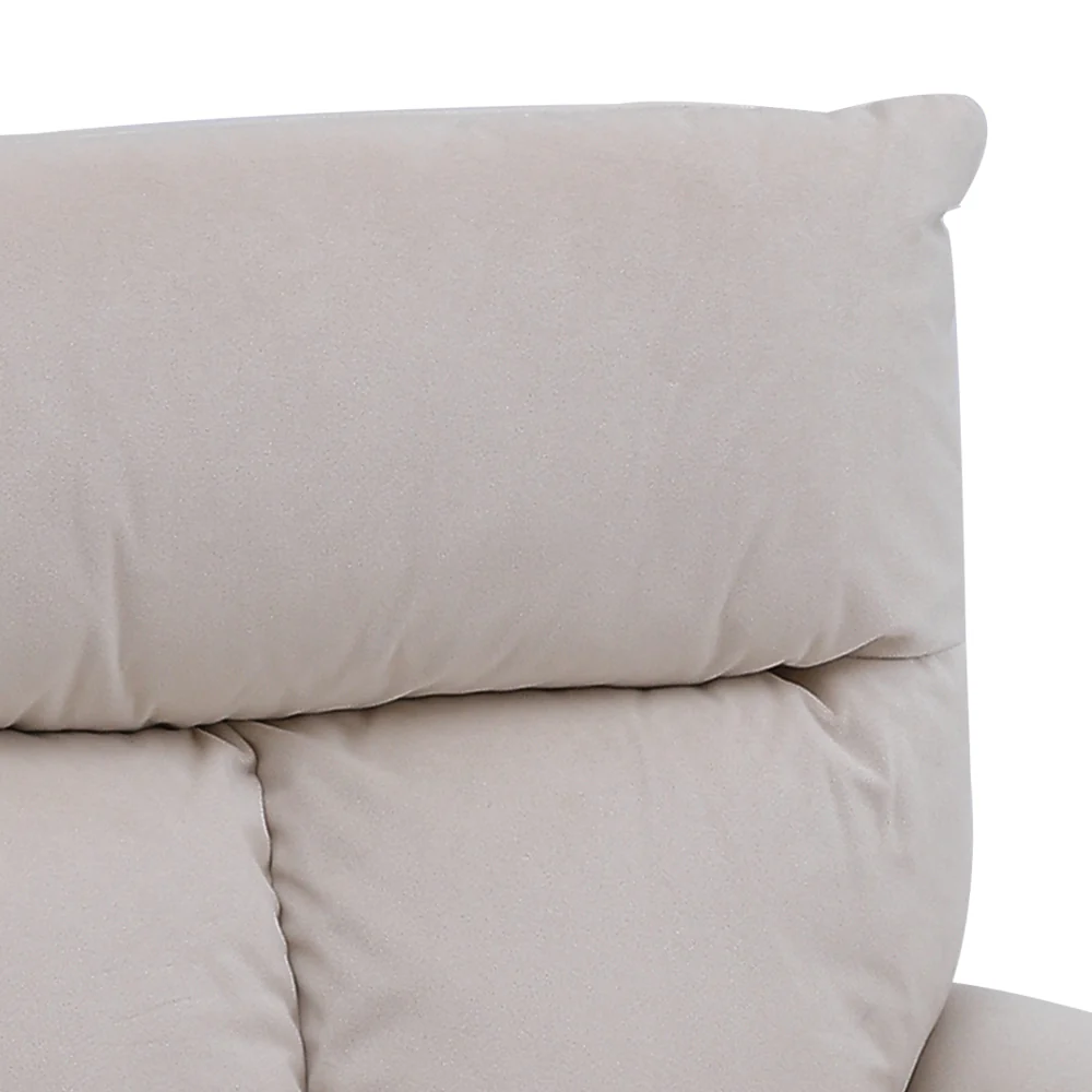 Livingandhome Modern Upholstered Swivel Armchair with Black Legs - Image 3