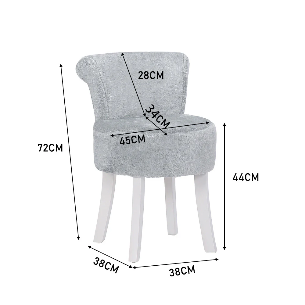 Livingandhome Modern Vanity Chair With Plush Upholstery - Image 3
