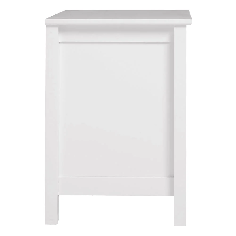 Livingandhome Modern White Side Table With Storage - Image 5