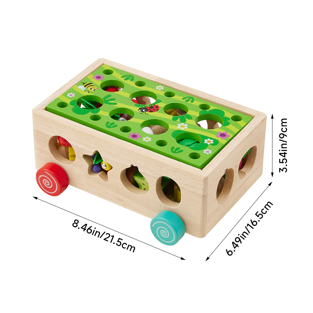 Livingandhome Montessori Toy Wooden Building Blocks - Image 3