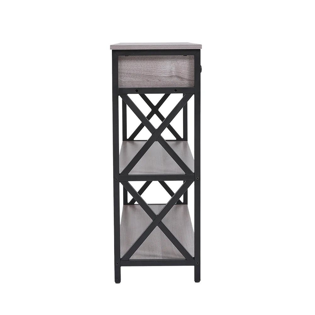 Livingandhome Narrow Wooden Console Table with Drawers - Image 5