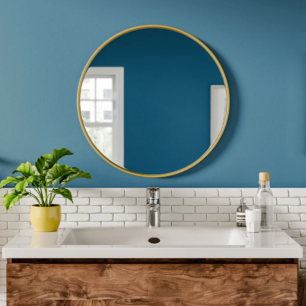 Livingandhome Nordic Round Bathroom Wall Mirror - Image 2