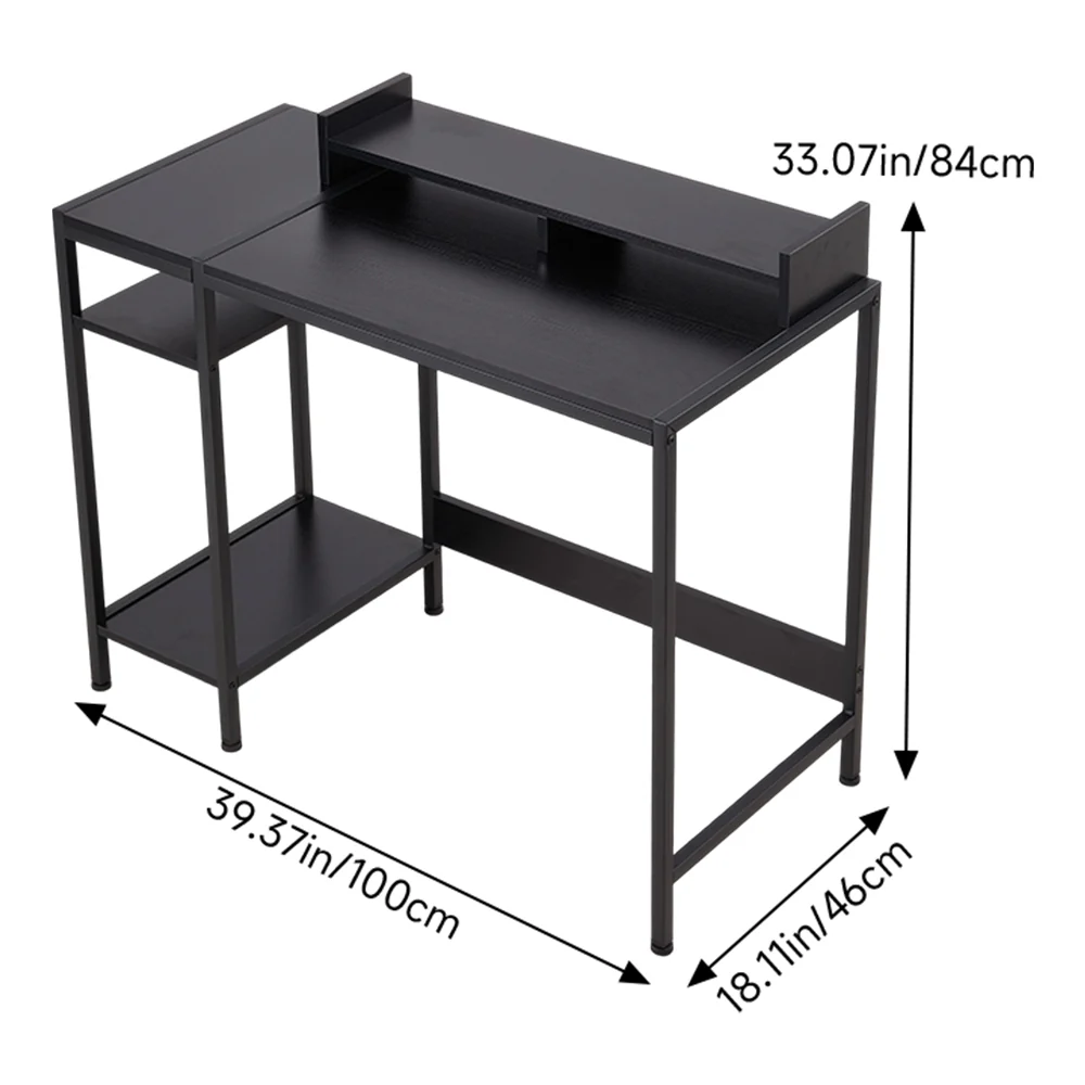 Livingandhome Office Desk with Monitor Stand - Image 3