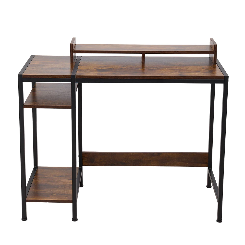 Livingandhome Office Desk with Three-Tier Storage - Image 2