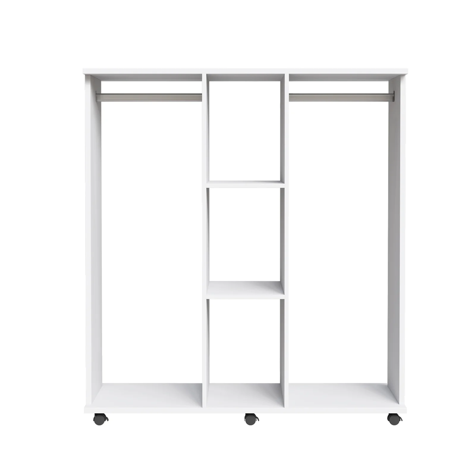 Livingandhome Open Storage Wardrobe with Casters - Image 4