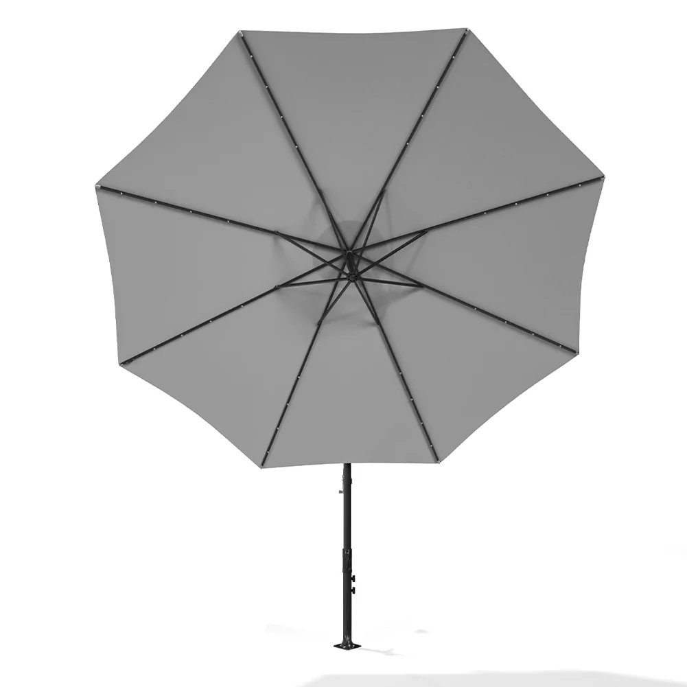 Livingandhome Outdoor 32 LED Lighted Patio Umbrella With Crank Lift System - Image 4