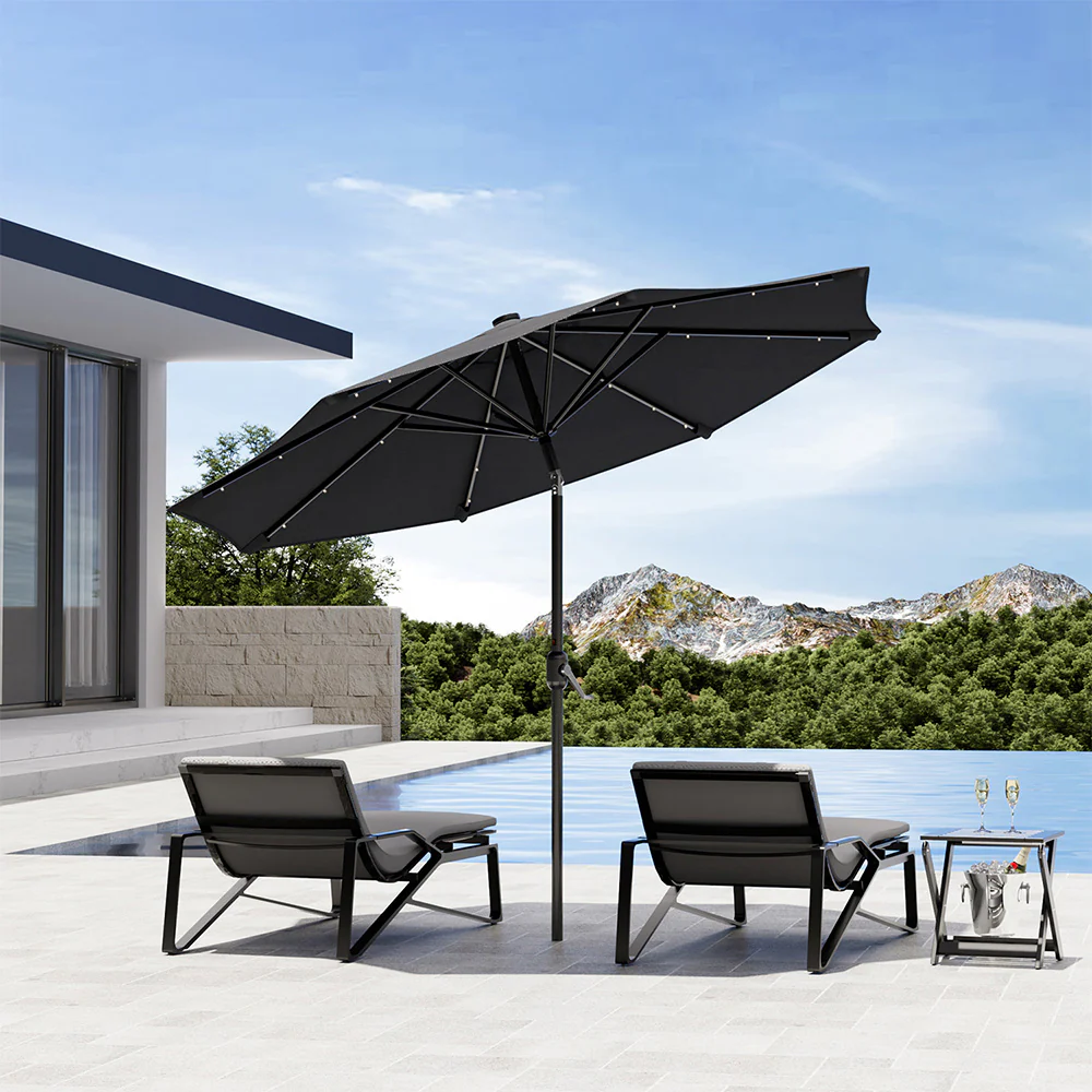 Livingandhome Outdoor Solar 24 LED Lights Patio With Crank For Patio Market - Image 2