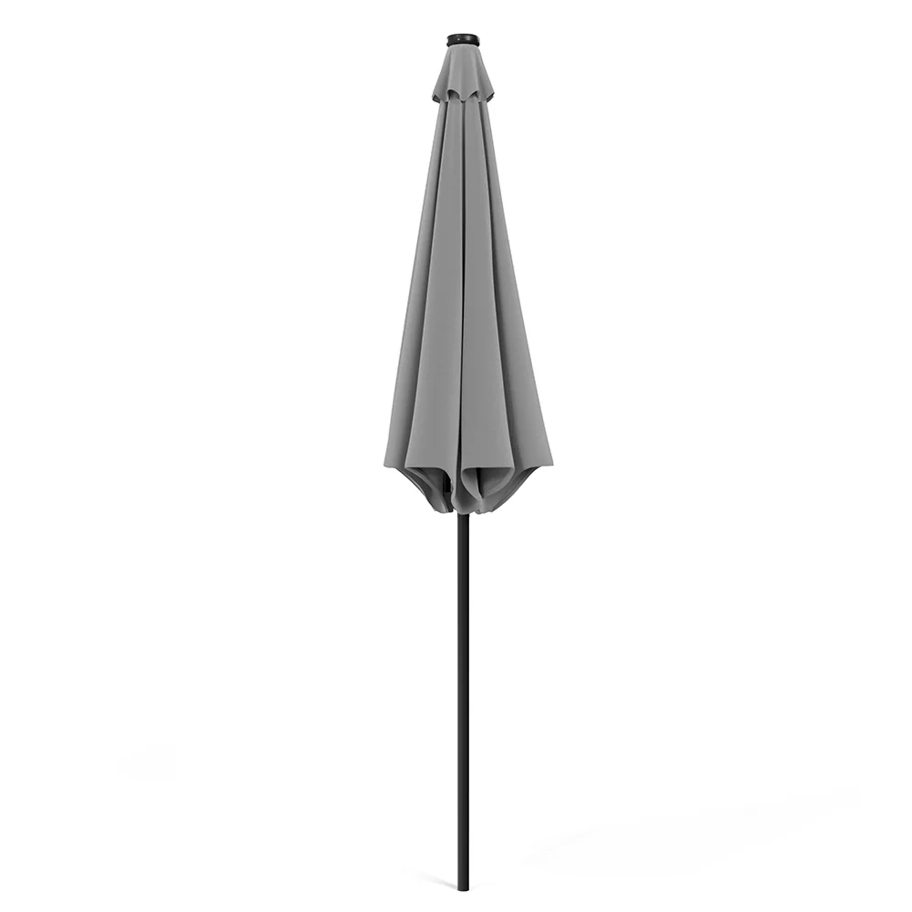 Livingandhome Outdoor Solar Parasol 24 LED Lights Patio With Crank For Patio Market - Image 6