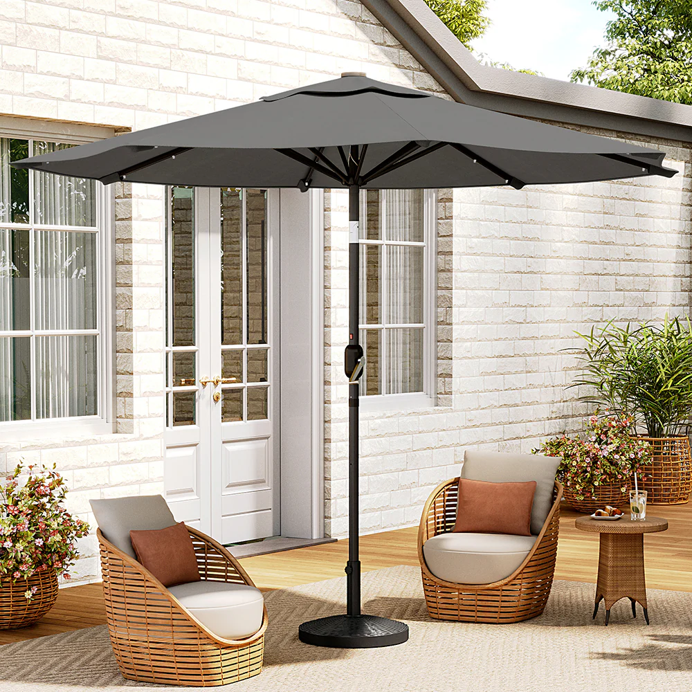 Livingandhome Outdoor Solar 24 LED Lights Patio With Crank For Patio Market With Base - Image 20