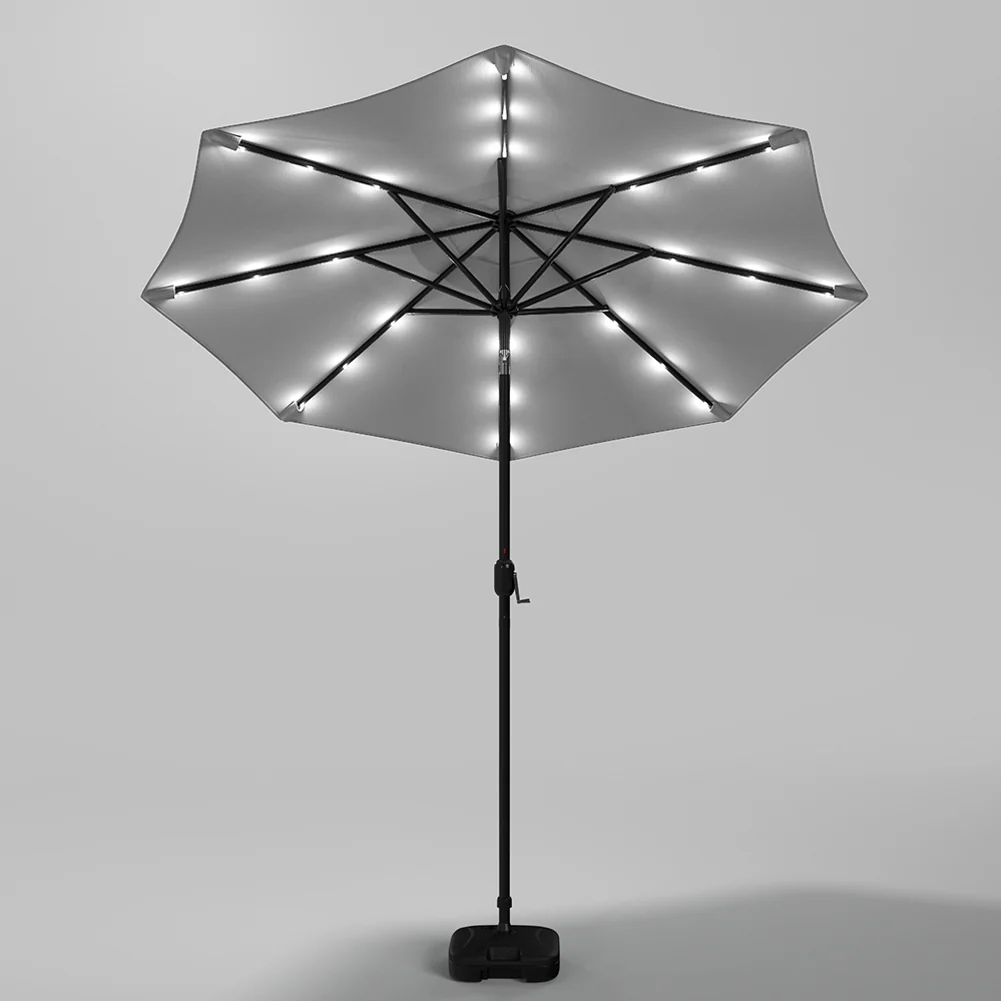 Livingandhome Outdoor Solar 24 LED Lights Patio With Crank For Patio Market With Base - Image 13
