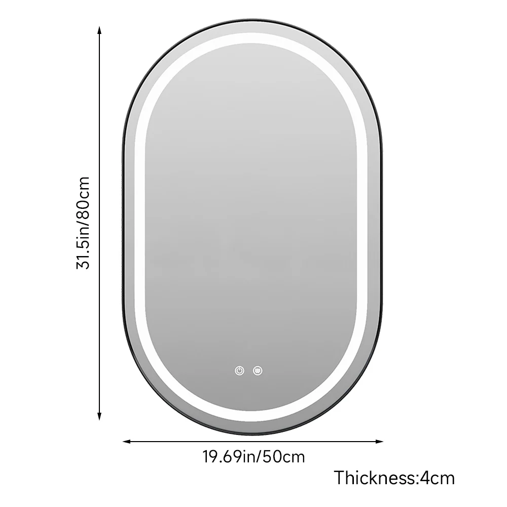 Livingandhome Oval LED Vanity Mirror - Image 5