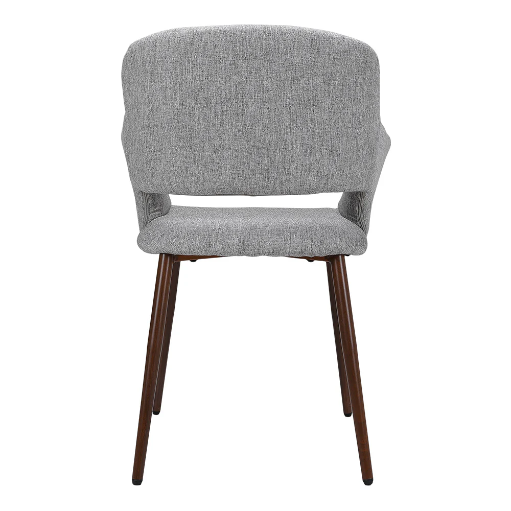 Livingandhome Pair of Modern Linen Dining Chairs - Image 6