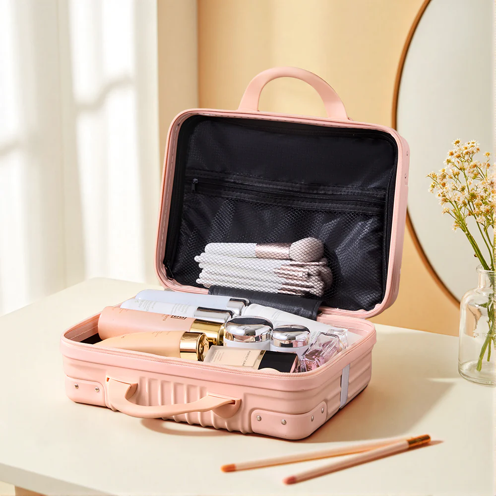 Livingandhome Portable Hard Shell Handheld Makeup Travel Case - Image 2