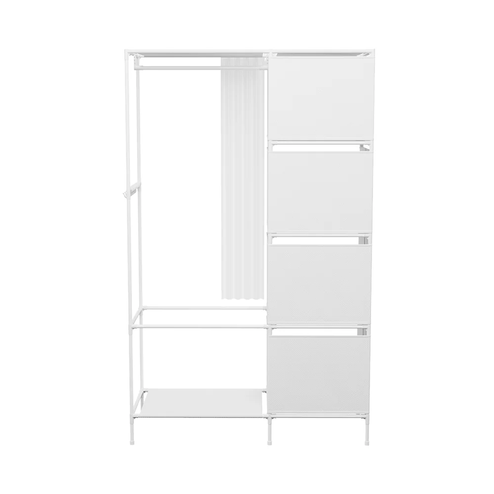 Livingandhome Portable Metal Closet Bedroom Cabinet - Image 5