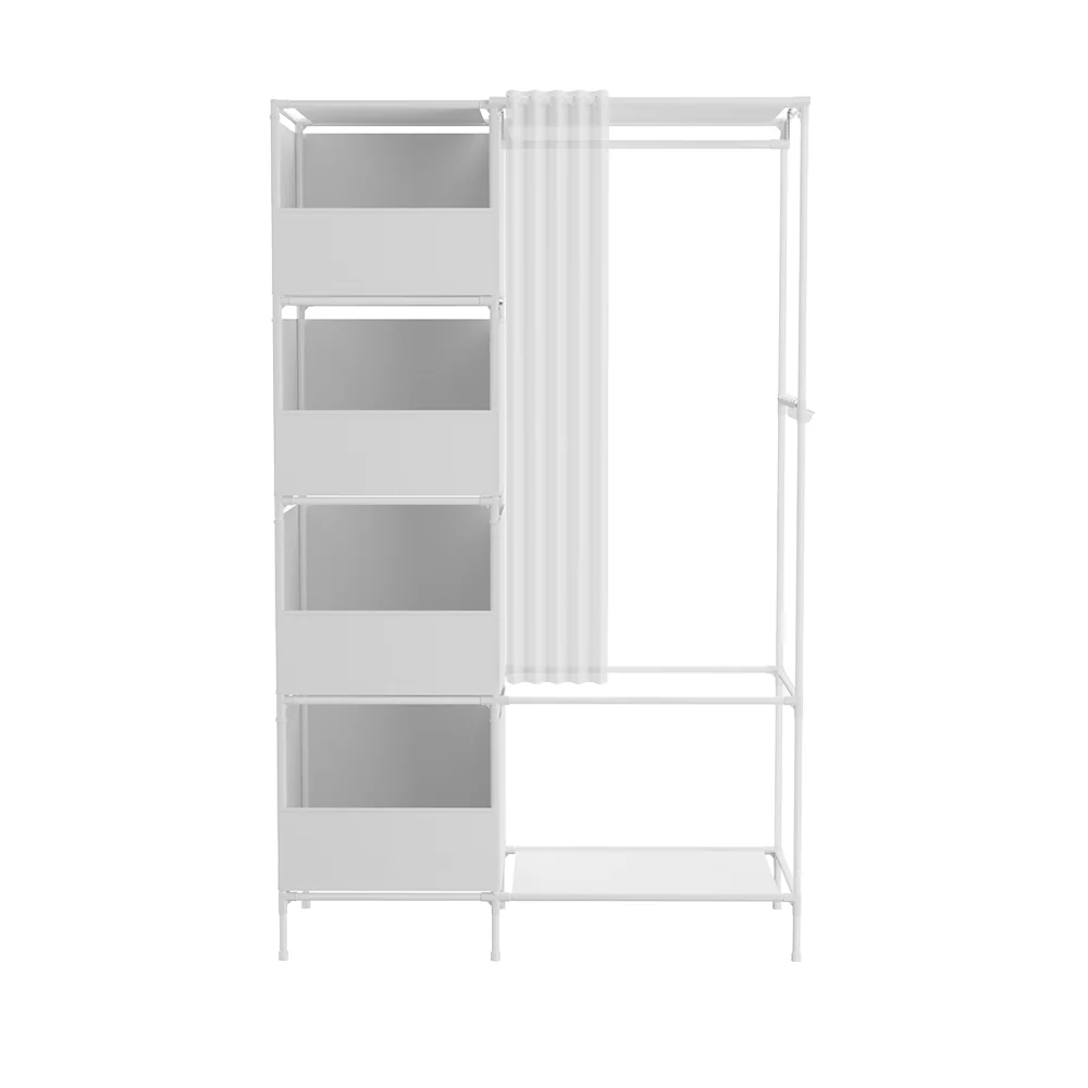 Livingandhome Portable Metal Closet Bedroom Cabinet - Image 7