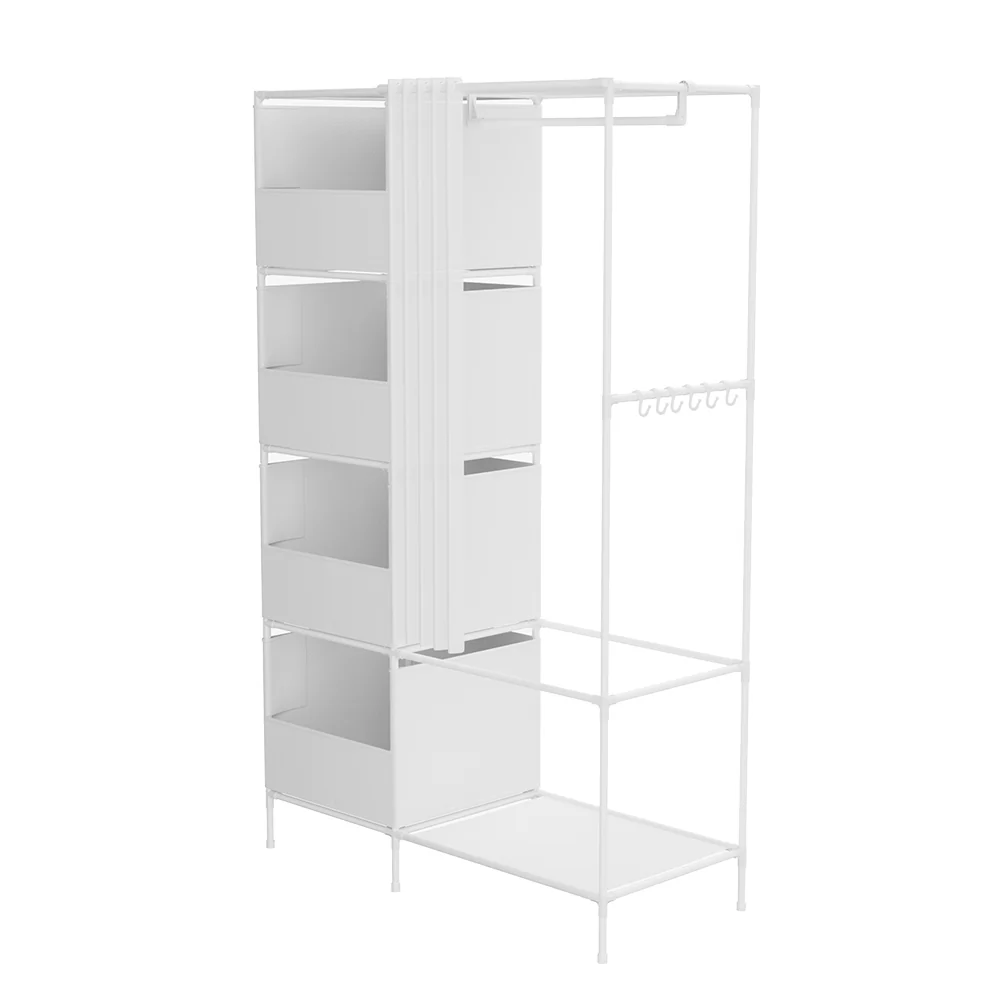 Livingandhome Portable Metal Closet Bedroom Cabinet - Image 8
